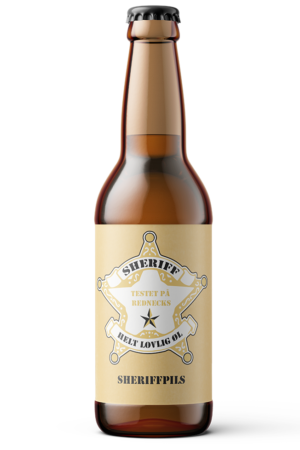 SHERIFF PILSNER 4,7% - FLASKE - B-VARE
