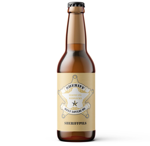 SHERIFF PILSNER 4,7% - FLASKE - B-VARE